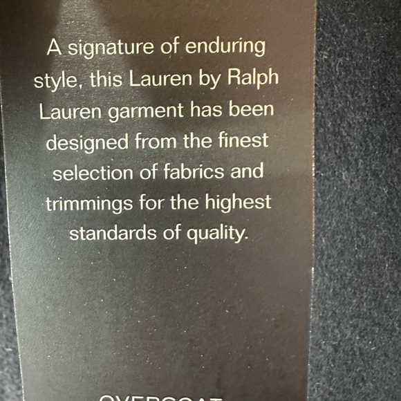 Lauren Ralph Lauren Luther Luxury Blend Overcoat 36S NWT Black Wool-Cashmere - Picture 7 of 9